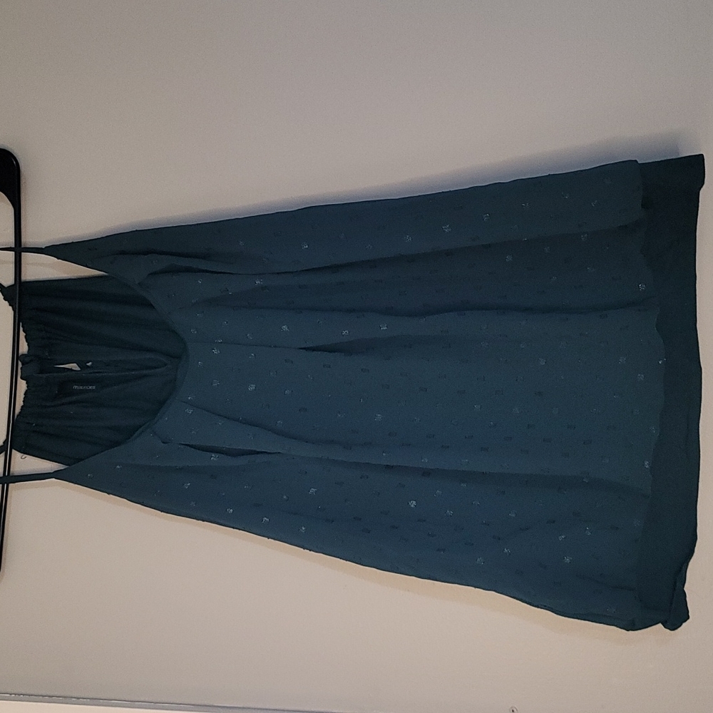 Maurices XXL hunter Green chiffon halter top